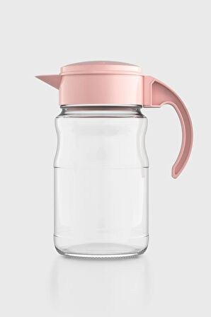 Renga Spiro 1700 ml Pastel Pembe Kapaklı Cam Sürahi 111031