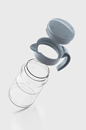 Renga Spiro 1700 ml Pastel Turkuaz Kapaklı Cam Sürahi 111031
