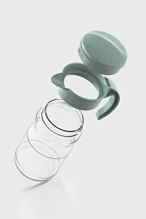 Renga Spiro 1700 ml Pastel Yeşil Kapaklı Cam Sürahi 111031
