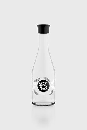 Renga Gala Good Luck Desenli 1000 ml Cam Karaf 212011 Siyah