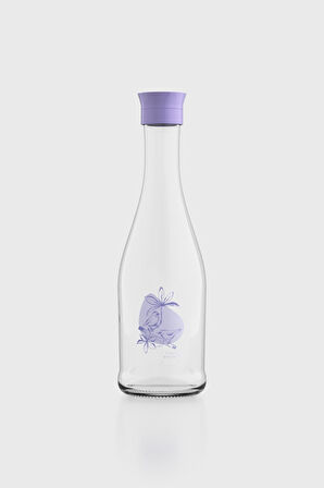 Renga Gala Flowers Desenli 1000 ml Cam Karaf 212011 Mor