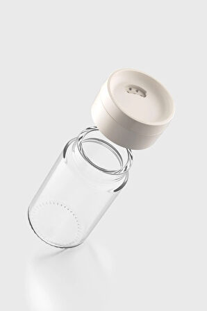 Renga Dorian 105 ml Bej Kapaklı Cam Tuzluk 121006