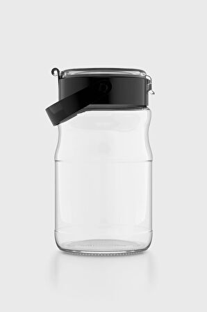 Renga Mono 1700 ml Siyah Kapaklı Cam Kavanoz 131072