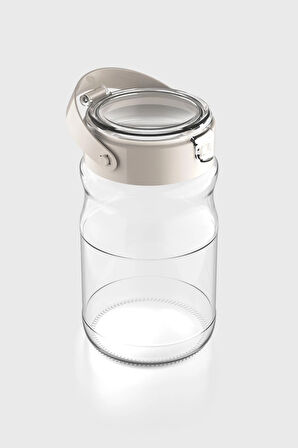 Renga Mono 1700 ml Bej Kapaklı Cam Kavanoz 131072
