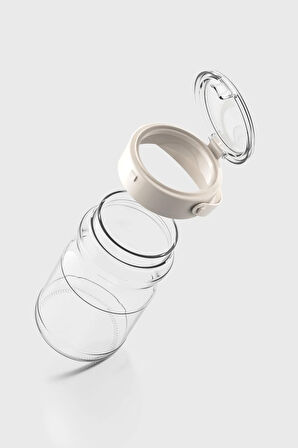 Renga Mono 1700 ml Bej Kapaklı Cam Kavanoz 131072