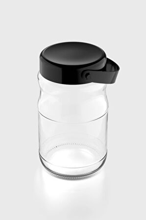 Renga Macro 1700 ml Siyah Kapaklı Cam Kavanoz 131074
