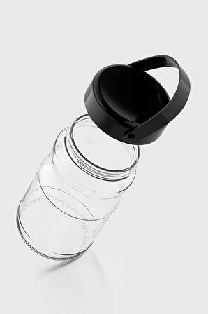 Renga Macro 1700 ml Siyah Kapaklı Cam Kavanoz 131074