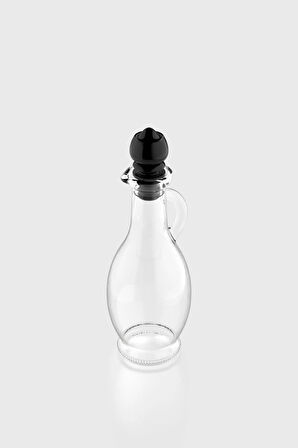 Renga Kibele 250 ml Siyah Kapaklı Cam Yağlık 151024