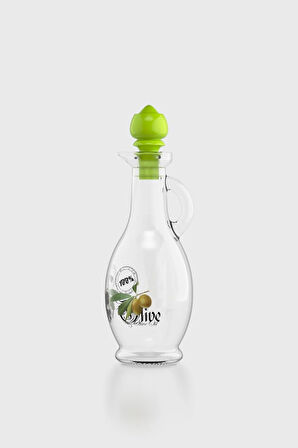 Renga Kibele Desenli 250 ml Yeşil Kapaklı Cam Yağlık 152043