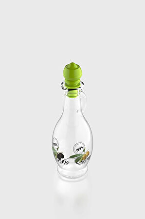 Renga Kibele Desenli 250 ml Yeşil Kapaklı Cam Yağlık 152043