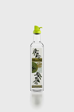 Renga Oslo Desenli 500 ml Yeşil Kapaklı Cam Yağlık 152006