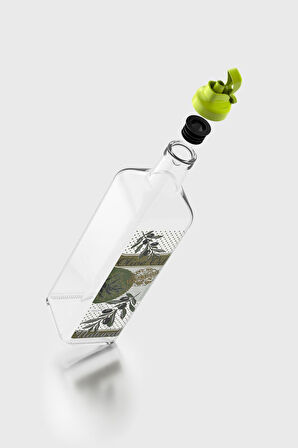 Renga Oslo Desenli 750 ml Yeşil Kapaklı Cam Yağlık 152012