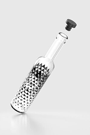 Renga Hena Vinegar Desenli 500 ml Siyah Tıpalı Cam Sirkelik 152013