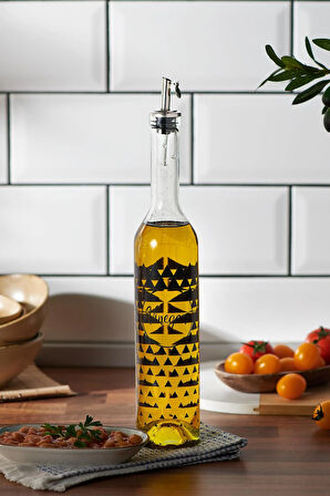 Renga Hena Vinegar Desenli 500 ml Metal Kapaklı Cam Sirkelik 152020