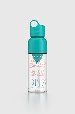 Renga Moon Desenli 600 ml Sıkacaklı Tritan Matara 912054 Turkuaz
