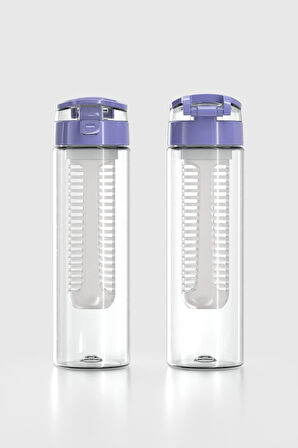 Renga Atlas Süzgeçli 630 ml Tritan Detoks Matara 911056 Mor