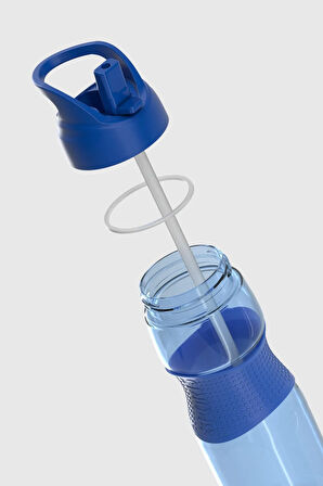 Renga Moly Silikon Detaylı 730 ml Pipetli Tritan Matara 912116 Mavi