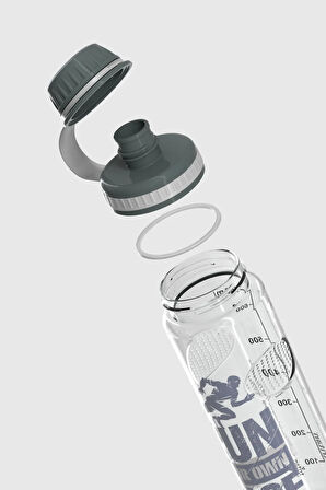 Renga Ege Yazı Desenli 750 ml Tritan Matara 912067 Füme