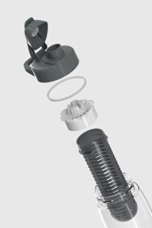 Renga Lidya 730 ml Tritan Süzgeçli Detoks Matara 911027 Füme