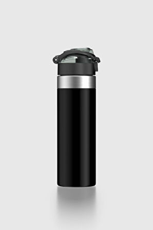 Renga Saga Metal Aksesuarlı 630 ml Tritan Matara 912053 Siyah