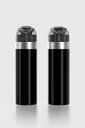 Renga Saga Metal Aksesuarlı 630 ml Tritan Matara 912053 Siyah