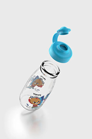 Renga Ufo Kids Surfing Desen 250 ml Cam Şişe 182030 Turkuaz