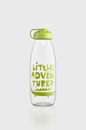 Renga Milky Desenli 500 ml Cam Şişe 182057 Yeşil