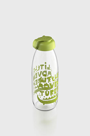 Renga Milky Desenli 500 ml Cam Şişe 182057 Yeşil