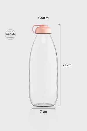Renga Milky 1000 ml Cam Şişe 181009 Pastel Pembe