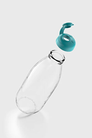 Renga Milky 1000 ml Cam Şişe 181009 Sky Turkuaz