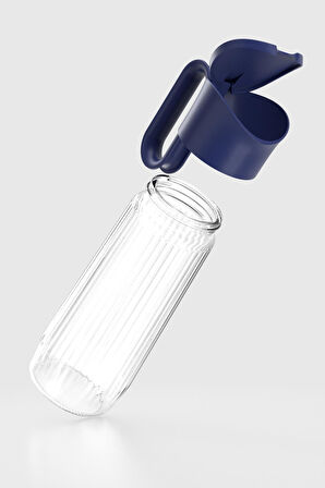 Renga Luvia 1500 ml Cam Gravürlü Sürahi 111034 Mavi