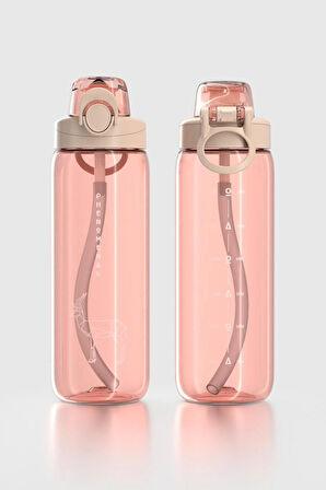 Renga Wave Duplo 630 ml Opsiyonel Pipetli Tritan Matara 912176 Bej