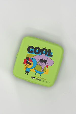 Renga Leya Kral Şakir Desenli 1000 ml Çocuk Beslenme Kabı ve 500 ml Suluk Seti 222051 Yeşil