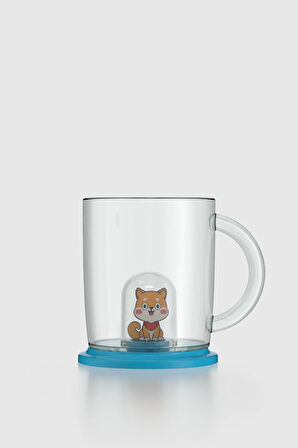 Renga Joy Kedi Figürlü 250 ml Kulplu Tritan Bardak 222053 Mavi