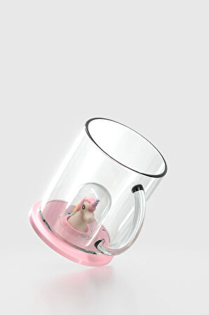 Renga Joy Unicorn Figürlü 250 ml Kulplu Tritan Bardak 222059 Pembe