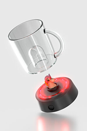 Renga Joy Unicorn Figürlü 250 ml Kulplu Pembe Led Işıklı Tritan Bardak 222061