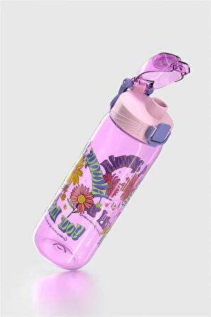 Renga Wave Desenli 630 ml Tritan Çocuk Matara 912166 Lila