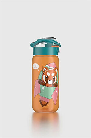 Renga Saga Desenli 530 ml Çocuk Matara 912174 Turuncu-Turkuaz