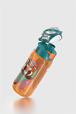 Renga Saga Desenli 530 ml Çocuk Matara 912174 Turuncu-Turkuaz