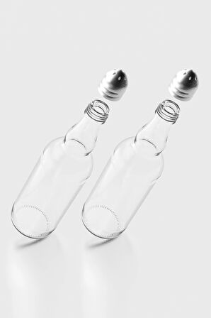 Renga Shaky 100 ml Metal Kapaklı 2'li Cam Tuzluk Seti 121005
