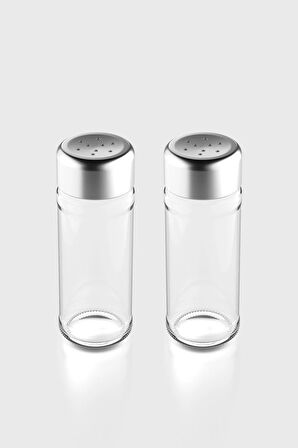Renga Voca 112 ml Metal Kapaklı 2'li Cam Tuzluk Biberlik Seti 121011