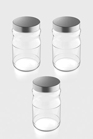 Renga Voca 1700 ml Metal Kapaklı 3'lü Cam Kavanoz Seti 131077