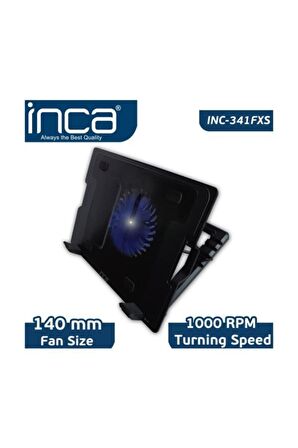 Inca 341fxs Siyah Ergonomik Sessiz Usb Notebook Soğutucu