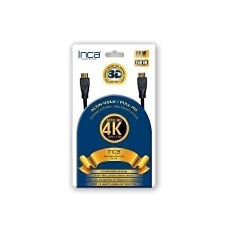 Inca IHS-08 1.8 Metre Altın Uçlu 4K Ultra HD 3D HDMI Kablo