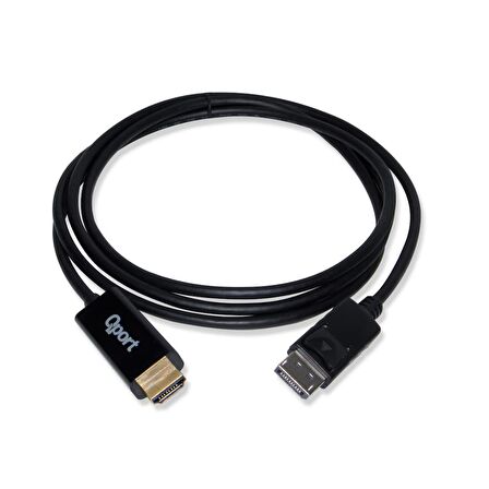 QPORT Q-DPH DISPLAYPORT => HDMI Çevirici Adaptör 1,8m