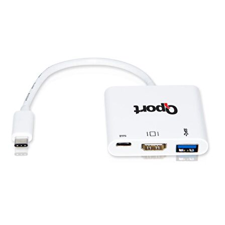 QPORT Q-TH03 TYPE C=>HDMI 4K+USB3.0+TYPE C(F) 4K Ç (Q-TH03)