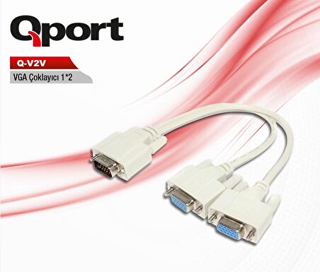 QPORT Q-V2V VGA ÇOKLAYICI (Y) KABLO