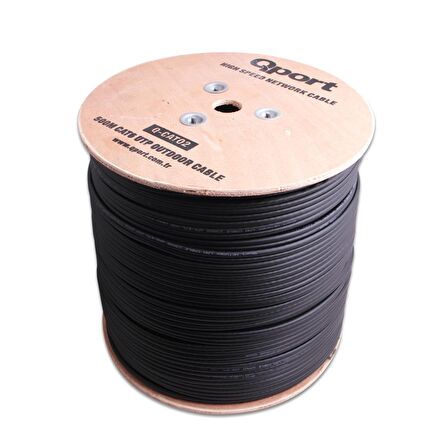 QPORT Q-CATO2 500m CAT6 DIŞ ORTAM KABLO,23AWG,0.58