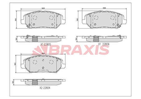 Hyundaı On Fren Disk Balatası Hyundaı İ30 2016> / Kia Ceed 2018> - Braxıs Aa0749