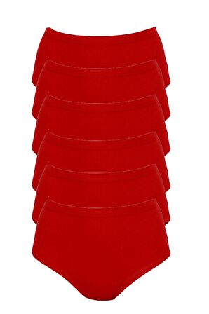 Tutku İç Giyim Kadın Yüksek Bel Bato Külot 6'lü Paket